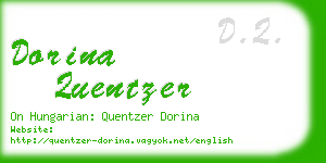 dorina quentzer business card